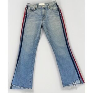 MOTHER SUPERIOR Thanks, Again Racer The Insider Crop Step Fray Jeans 25